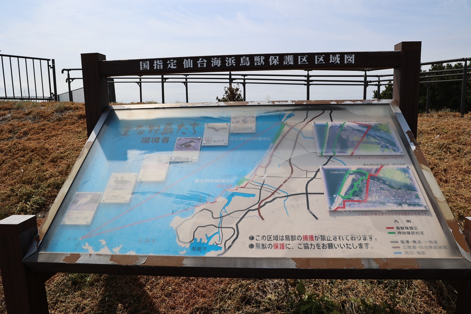 国指定仙台海浜鳥獣保護区区域図