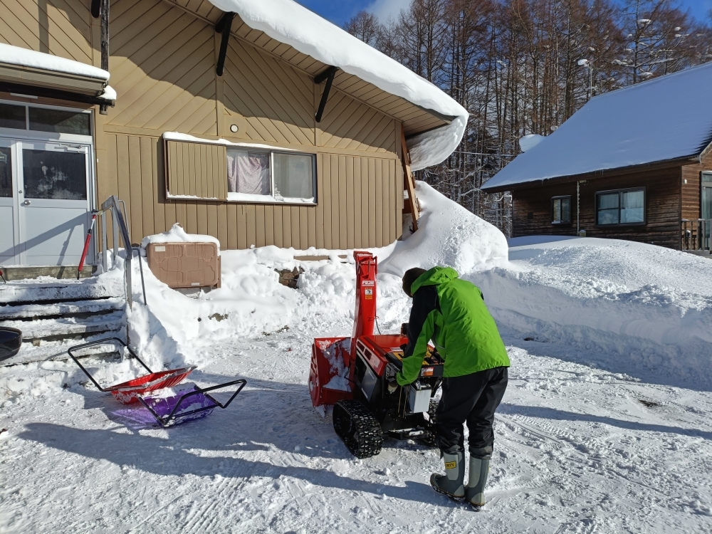 除雪する様子